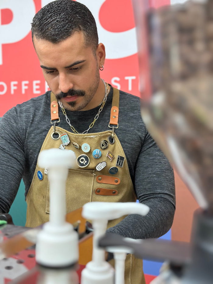 Latte art servido en el evento